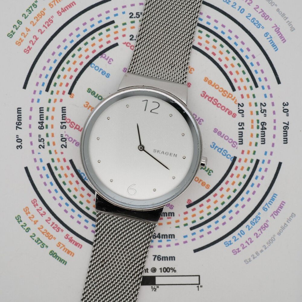 Skagen Freja SKW2380 Silver Mesh Women's Quartz Watch – 34mm – New Battery - Picture 4 of 8